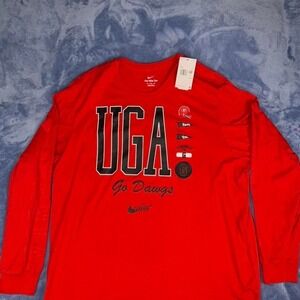 Nike red Georgia Bulldogs‎ long sleeve shirt men Size 3XL